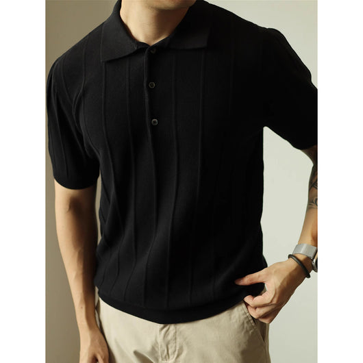 Camiseta Básica Americana Hombre Color Sólido - Image 3
