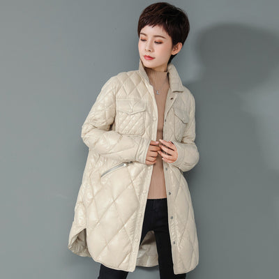 Chaqueta Acolchada de Plumón de Pato Blanco Ligera y Cálida - Image 9