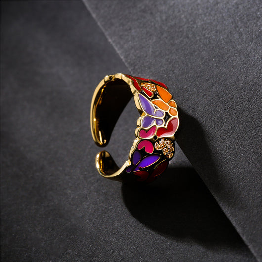 Anillo Mariposa de Cobre con Circones Micro Incrustados - Diseño Elegante para Mujer - Image 9