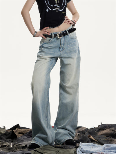 Jeans Vintage Desgastado Suelto con Efecto Whiskers para Mujer - Image 10