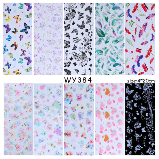 Calcomanías de Uñas Leopardo con Flores - Image 10