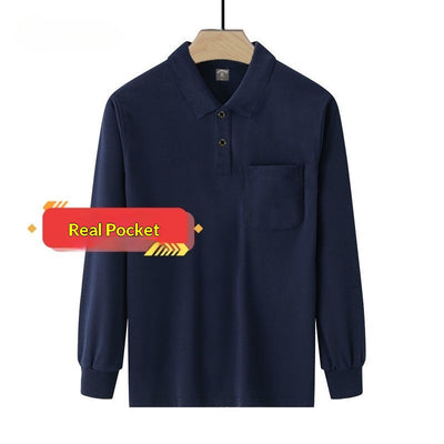Camisa Manga Larga Clásica para Hombre con Cuello Italiano y Bolsillos Funcionales - Image 6