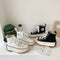 Zapatillas Altas de Lona para Mujer Estilo Coreano con Plataforma