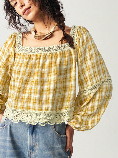 Blusa de Encaje Patchwork para Mujer - Image 28