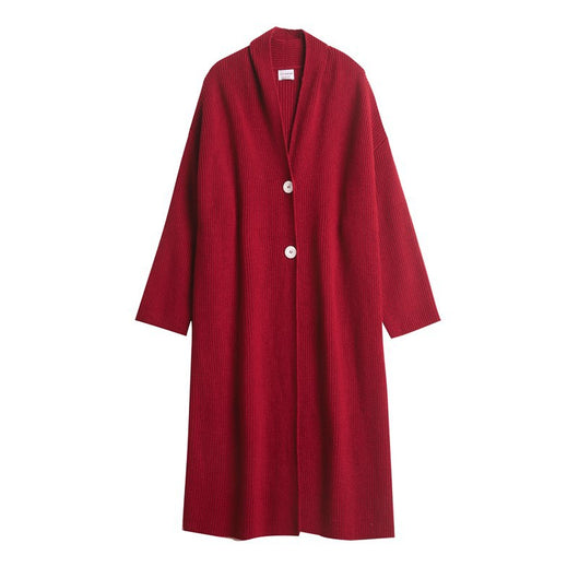 Cardigan Tipo Temperamento Largo Mujer Otoño Invierno - Image 2