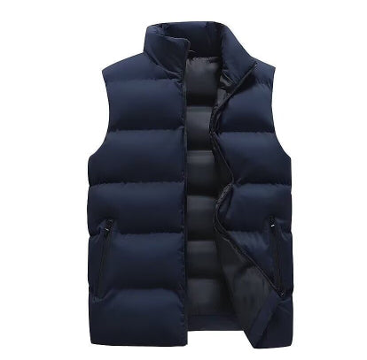 Chaleco Cardigan Slim Fit con Cuello Alto y Cierre - Abrigo Térmico Casual - Image 14
