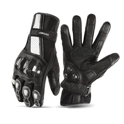 Guantes de Motociclista de Cuero Transpirable para Hombre y Mujer - Protección Todo Clima - Image 6