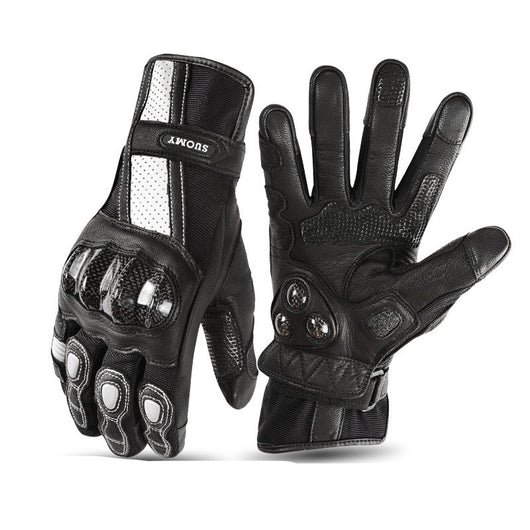 Guantes de Motociclista de Cuero Transpirable para Hombre y Mujer - Protección Todo Clima - Image 6