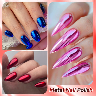 Esmalte de Uñas Espejo Metalizado Secado Rápido sin Horno - Image 55