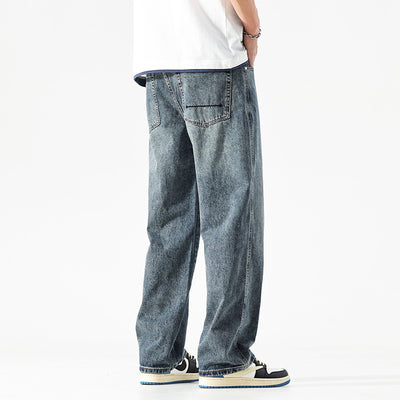 Pantalones Vaqueros Holgados de Color Sólido para Hombre - Image 5