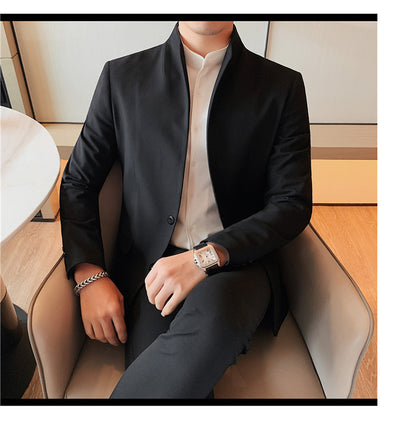 Blazer Slim Fit Ruoshuai para Hombre - Chaqueta Casual de Otoño - Image 14
