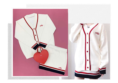 Conjunto de Dos Piezas: Suéter de Lana con Cardigan Corto para Mujer - Image 12