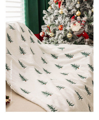 Manta Navideña para Sofá con Bordado de Árbol de Navidad - Image 14