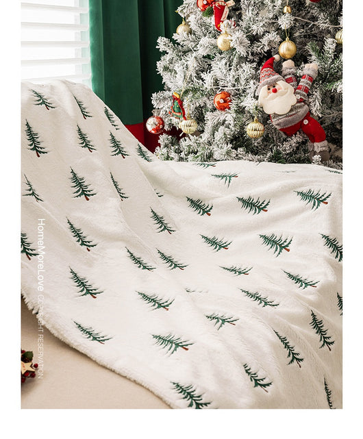 Manta Navideña para Sofá con Bordado de Árbol de Navidad - Image 14