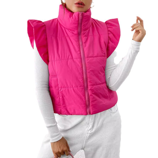 Chaleco Térmico Acolchado de Algodón con Cuello Alto Slim - Image 5