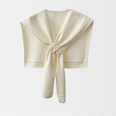 Chal Tejido Cruzado Elegante - Bufanda Sólida Versátil para Mujer - Image 4
