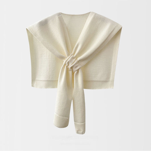 Chal Tejido Cruzado Elegante - Bufanda Sólida Versátil para Mujer - Image 4
