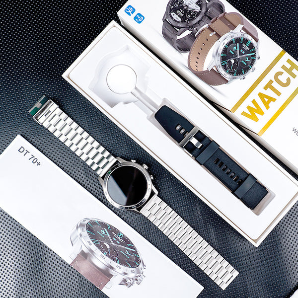 Reloj Inteligente Deportivo DT70 con Llamadas Bluetooth