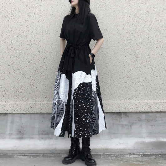 Vestido Camisero con Estampado Irregular Reductor de Cintura - Image 11