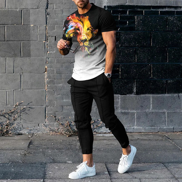 Playera Hombre Algodón Estampada Manga Corta Cuello Redondo
