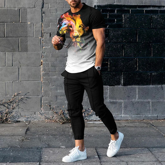 Playera Hombre Algodón Estampada Manga Corta Cuello Redondo