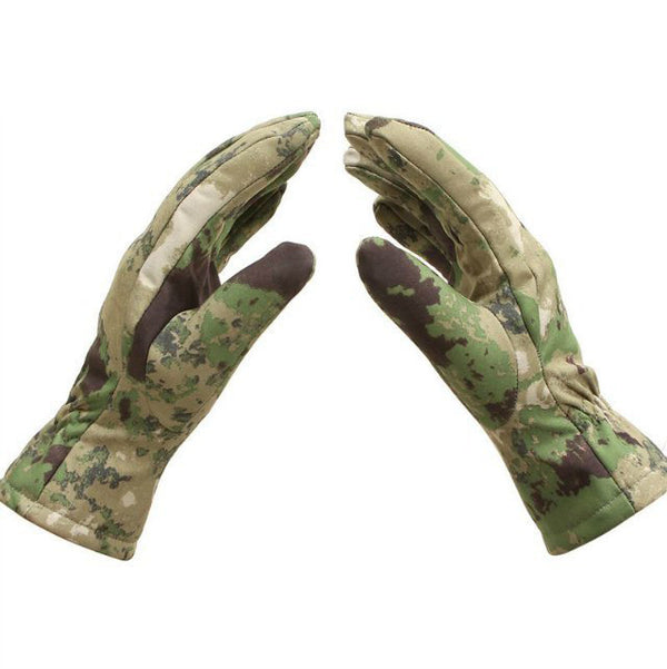 Guantes Tácticos de Cuero de Tiburón Camuflaje Resistentes al Viento
