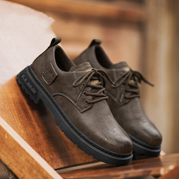Zapatos de Hombre Otoño Invierno con Forro de Terciopelo y Algodón Cálido