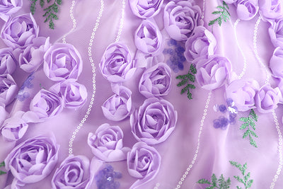 Falda de Tul con Flores Bordadas y Lentejuelas 3D - Image 18