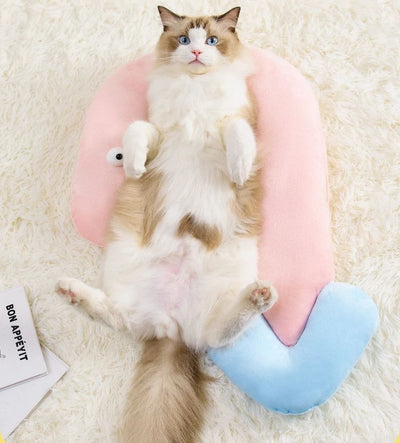 Almohada de Soporte Cervical Forma de Ojo de Gato para Mascotas - Cama Cómoda para Perros y Gatos - Image 16