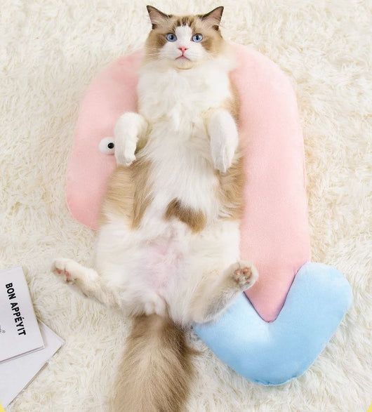 Almohada de Soporte Cervical Forma de Ojo de Gato para Mascotas - Cama Cómoda para Perros y Gatos - Image 16