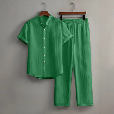 Traje de Playa Multicolor para Hombre - Camisa Casual de Manga Corta - Image 3