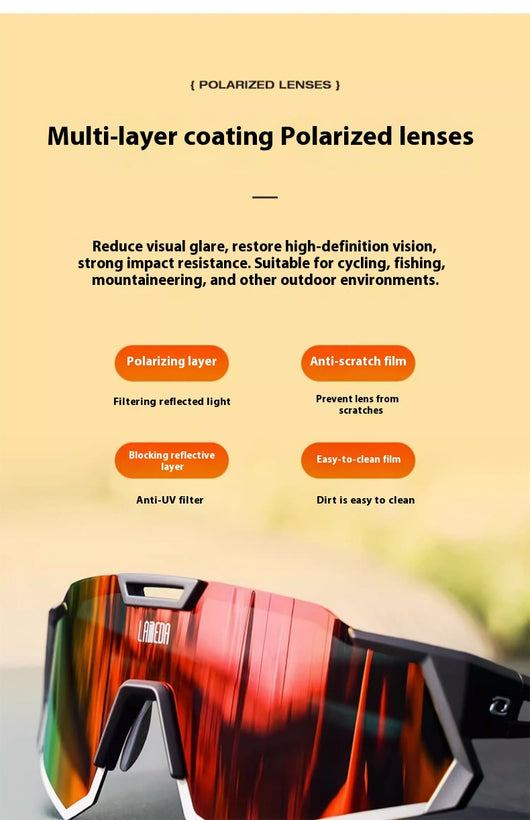 Gafas Deportivas Polarizadas para Ciclismo de Ruta - Resistentes al Viento - Image 9