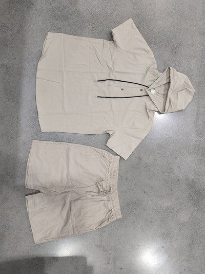 Conjunto Deportivo Holgado de Lino Transpirable con Capucha - Image 15