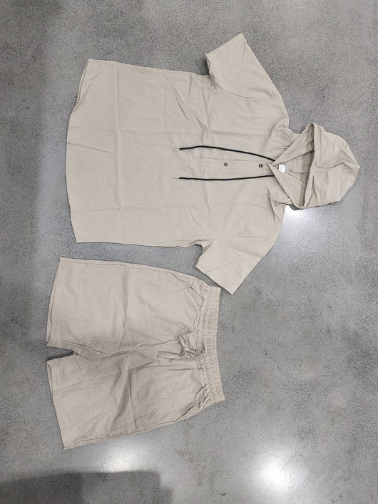 Conjunto Deportivo Holgado de Lino Transpirable con Capucha - Image 15