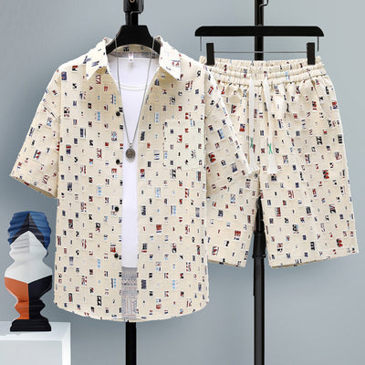 Conjunto Deportivo de Shorts Casuales para Hombre - Dos Piezas - Image 23