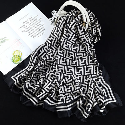 Pañuelo de Seda Estampado Ultraligero para Mujer - Protección Solar y Transpirable - Image 32