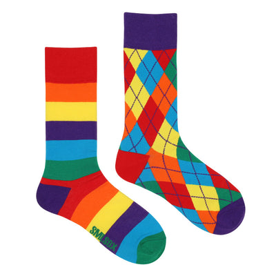 Calcetines Retro Asimétricos para Parejas - Algodón Cómodo Unisex - Image 120