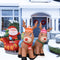 Trineo Navideño Inflable con Papá Noel y Renos
