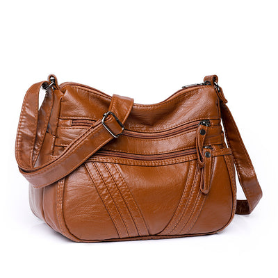 Bolso Bandolera de Cuero Suave para Mujer con Múltiples Compartimentos - Image 16