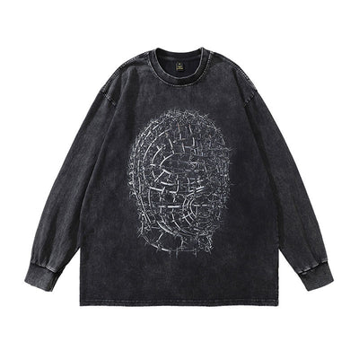 Remera Manga Larga Estampada Diseño Exclusivo Efecto Desgastado - Image 10