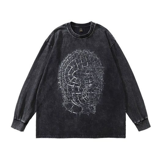 Remera Manga Larga Estampada Diseño Exclusivo Efecto Desgastado - Image 10