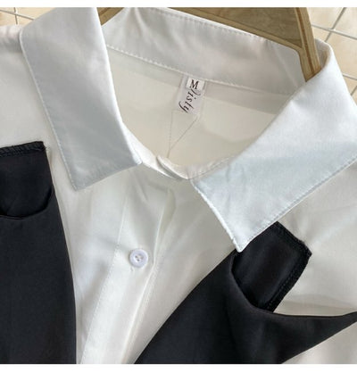 Vestido Ejecutivo con Corbata Integrada y Cuello Solapa - Image 11