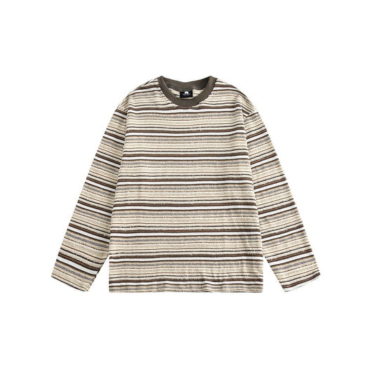 Camiseta a Rayas de Manga Larga - Sudadera Versátil para Hombre y Mujer - Image 7