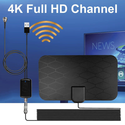 Antena de TV Digital HD para Interiores con Señal 4K
