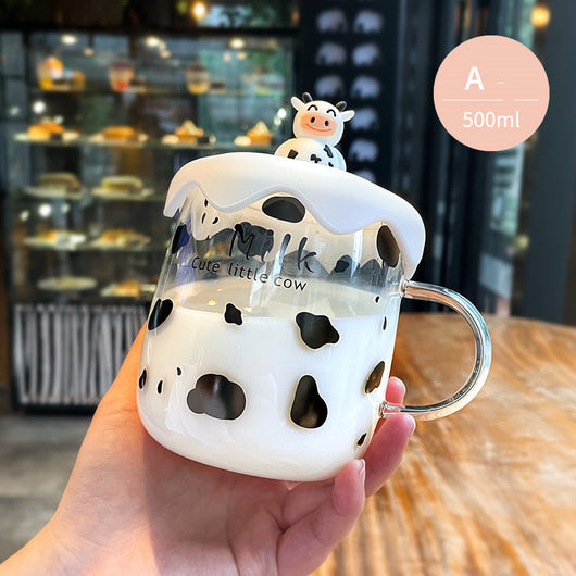 Vaso de Vidrio Grande con Tapa - Diseño Corazón para Oficina y Trabajo - Image 13