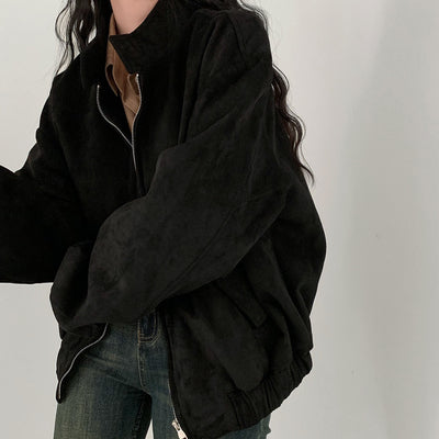 Abrigo Retro de Ante Cálido con Doble Cierre - Perfecto para Otoño Invierno - Image 35