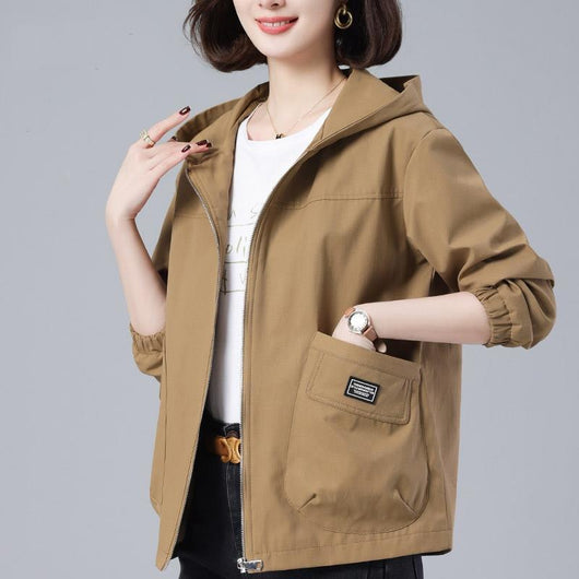 Chaqueta Suelta con Capucha Versátil y Rejuvenecedora - Image 3