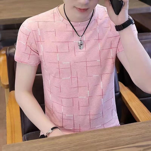 Camiseta Casual Hombre Estampado Moderno Manga Corta