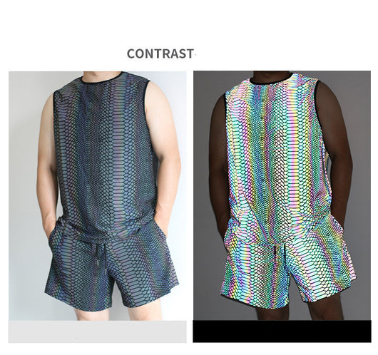 Conjunto Deportivo Reflectante: Tank Top y Shorts para Entrenar - Image 14