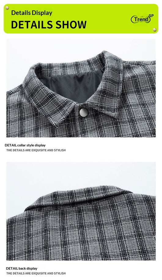 Chaqueta Camisa Tallas Grandes con Estampado Cuadros Bicolor - Image 12